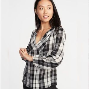Old Navy plaid baby doll top